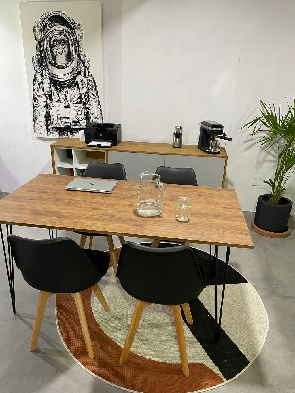 Comedor Industrial Nogal (140x80 cm) - 4 personas
