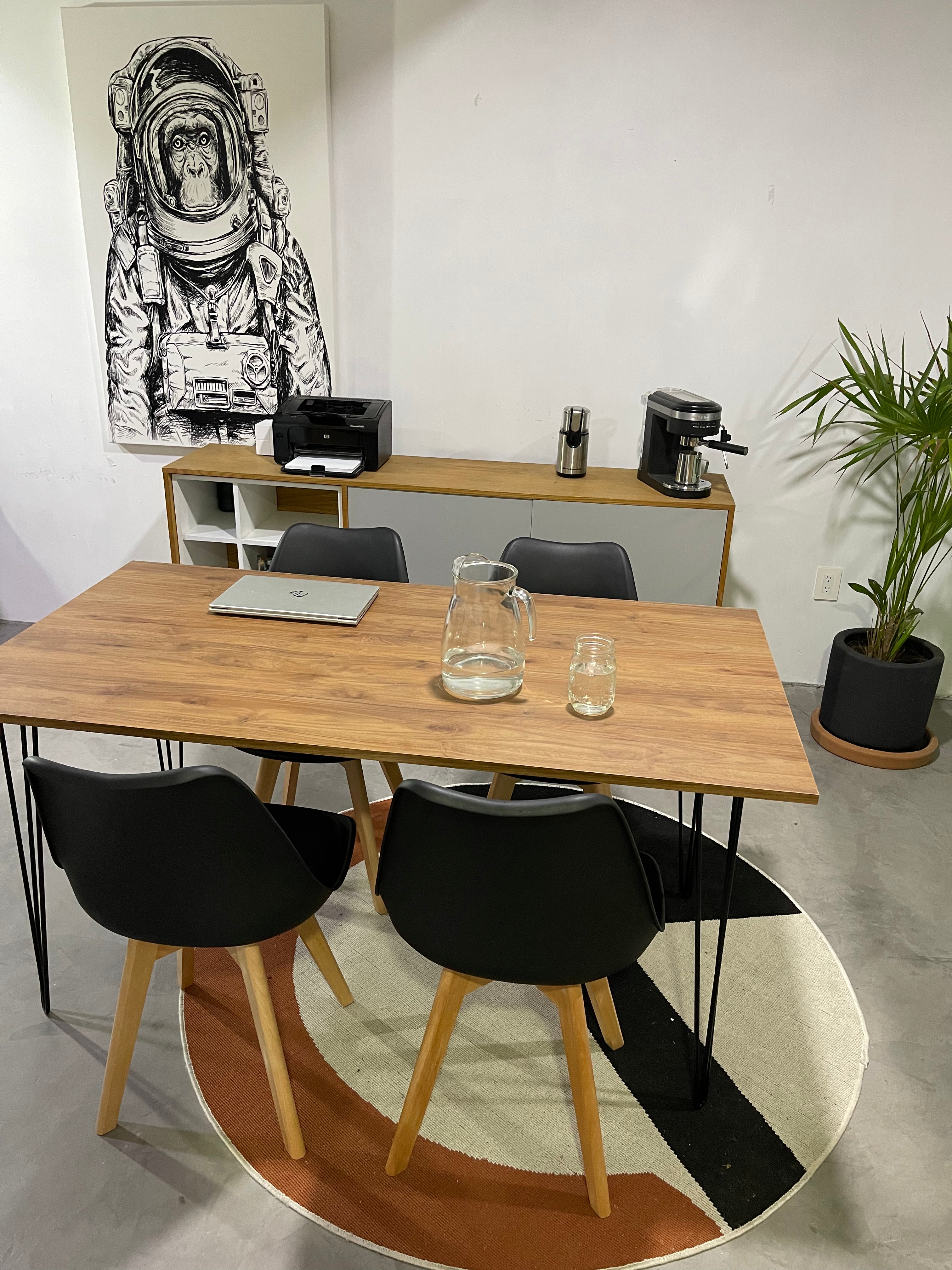 Comedor Industrial Nogal (140x80 cm) - 4 personas