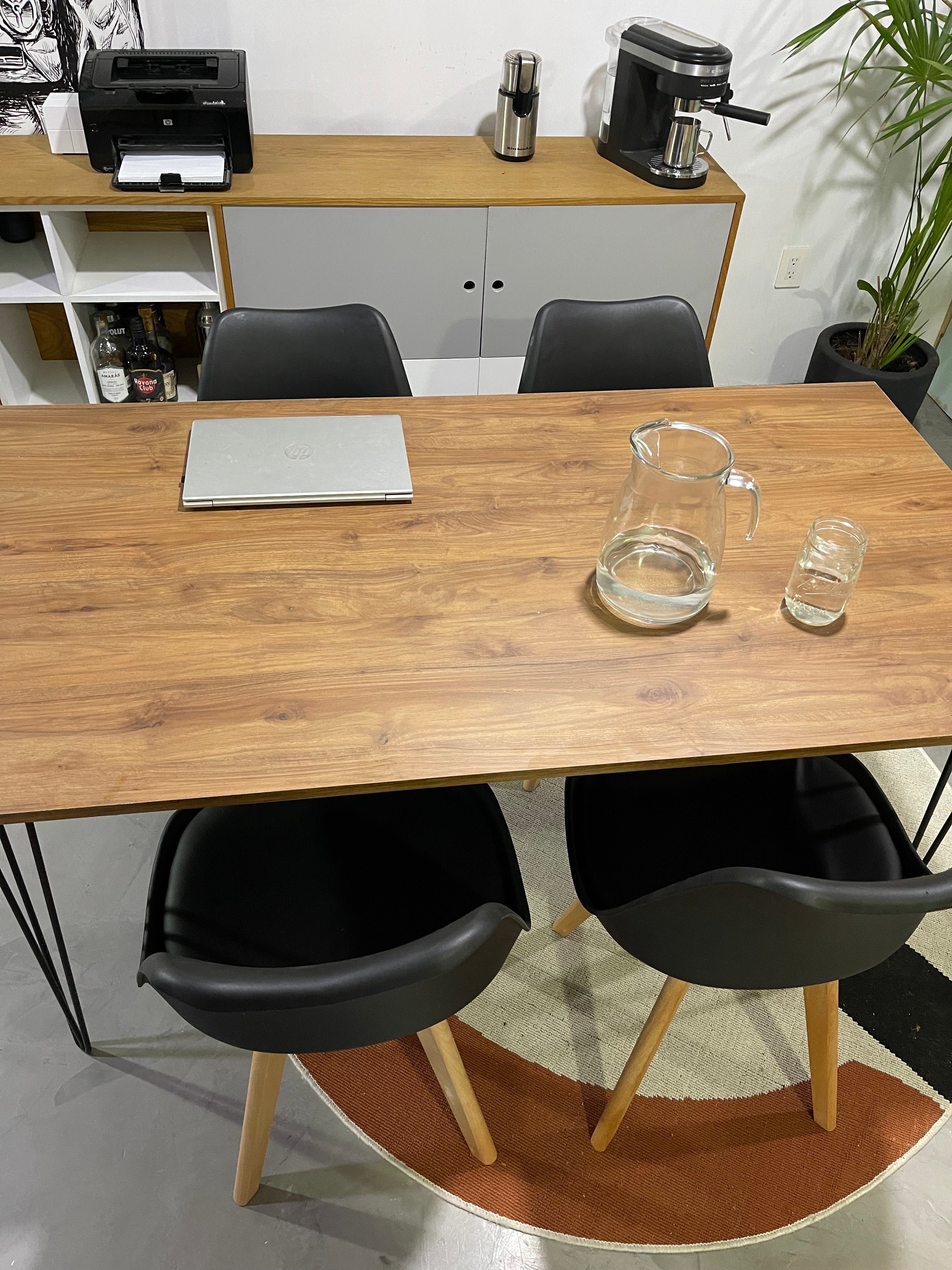 Comedor Industrial Nogal (140x80 cm) - 4 personas